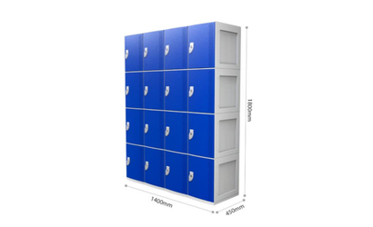 [Armário Locker Plástico Modular 16 Portas NK]