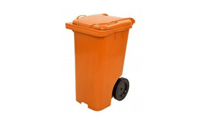 [Lixeira Continer Plástico Laranja JSN]